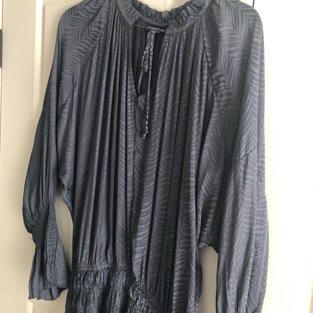 Current Air Zebra print mini dress in Slate Blue